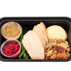 Individual Roasted Turkey with Vegetables Dinner